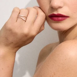 GOLD & ROSES ANILLO SASA 2 RAILS