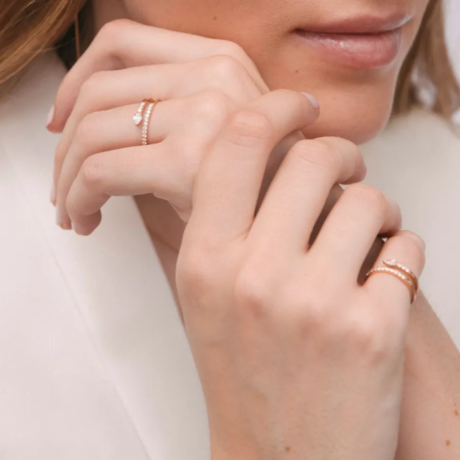 GOLD & ROSES ANILLO SATELITE DE SAUDADE