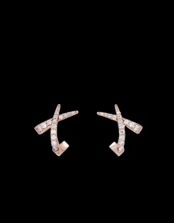 GOLD & ROSES PENDIENTES CRUZADOS JARDIN DE AIRE DIAMANTES