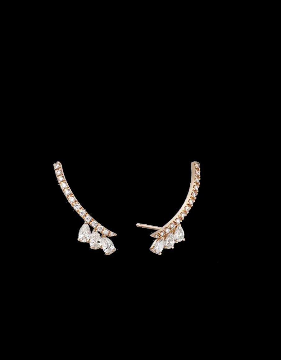GOLD & ROSES PENDIENTES CRAWLER TRIO DE SAUDADE