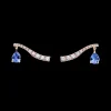 GOLD & ROSES PENDIENTES SASA CRAWLER TANZANITAS